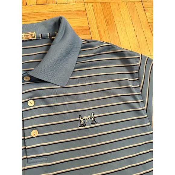 Peter Millar Summer Comfort NGLA National Golf Links of America Polo Shirt Large - Picture 3 of 6